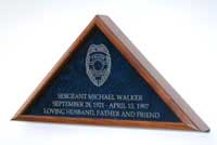 Police retirement flag shadowbox