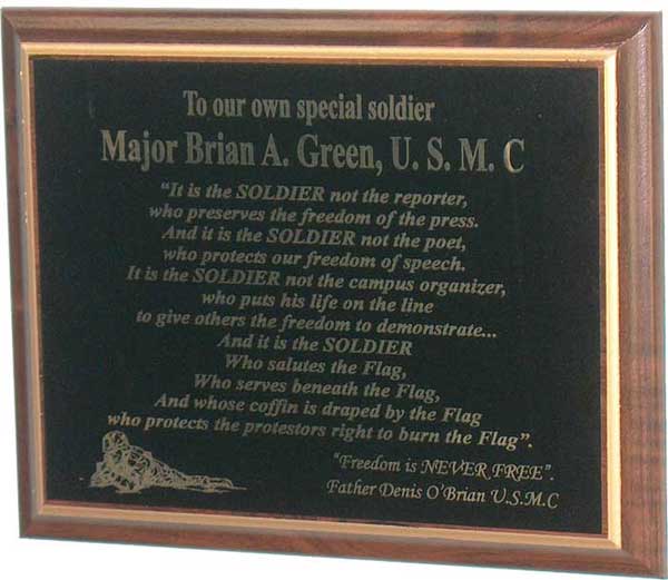 soldier gift plaques