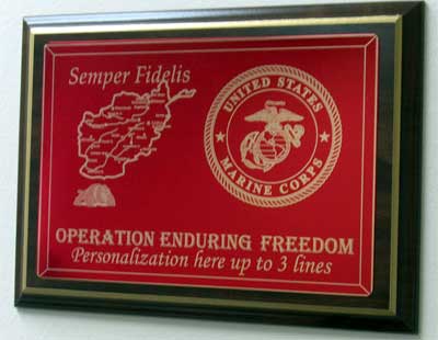 marine corps plaque