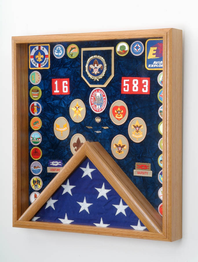 Combination Scout Awards Display Case 