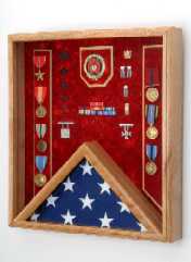 Combination Awards and Flag Shadow Box