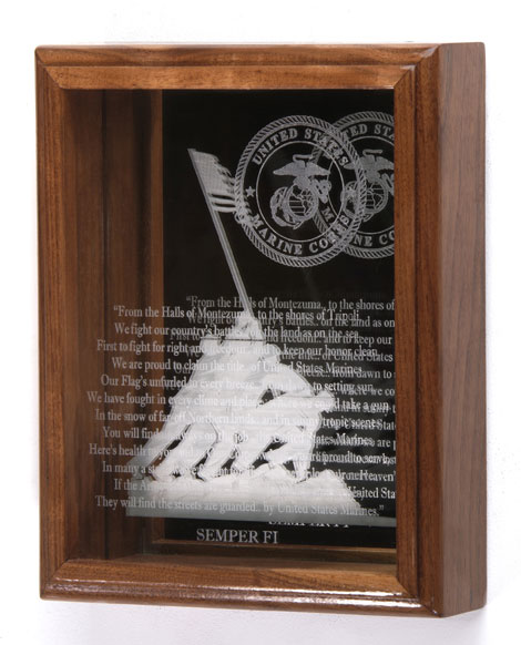 Iwo Jima memorial, military memorial case