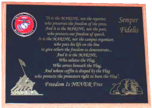 It's a Marine Plaque