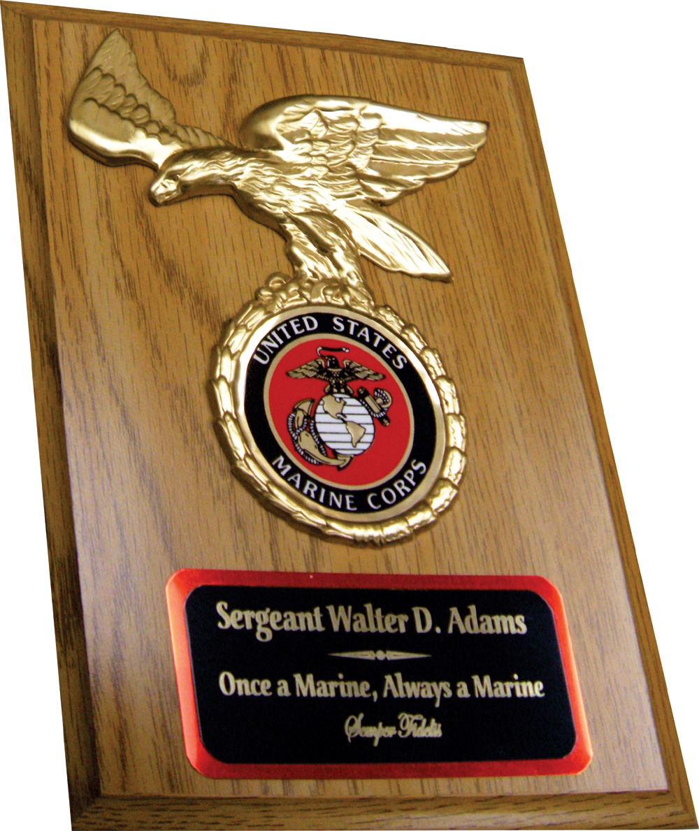 Laser Engraved Military Plaque