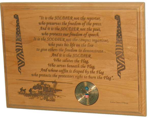soldier poem plaque