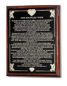 military wife plaque