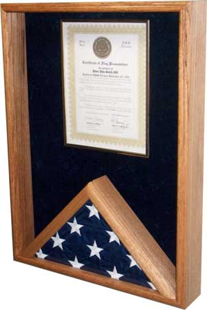 Flag and Certificate display case