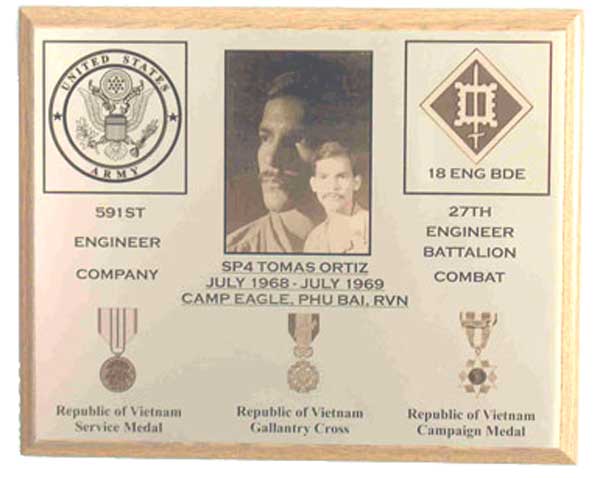 military gift plaque